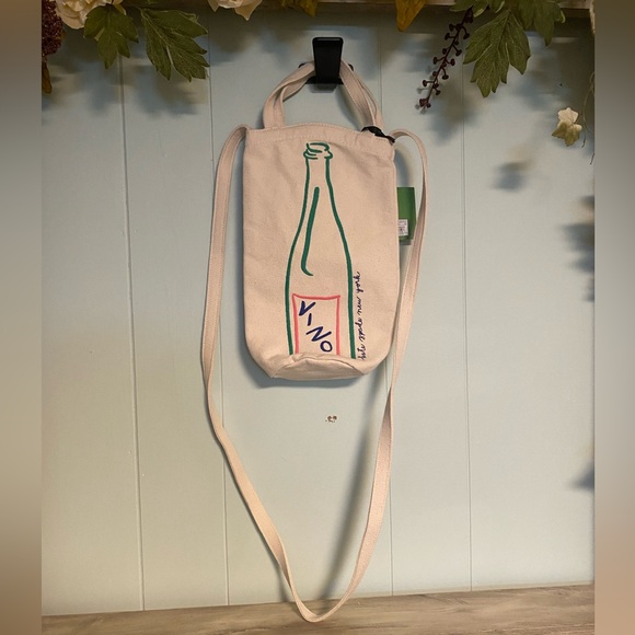 NWT kate spade x Target Canvas Wine Bottle Tote Bag - Picture 1 of 5